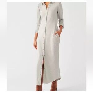 Faherty Legend Sweater gray maxi dress